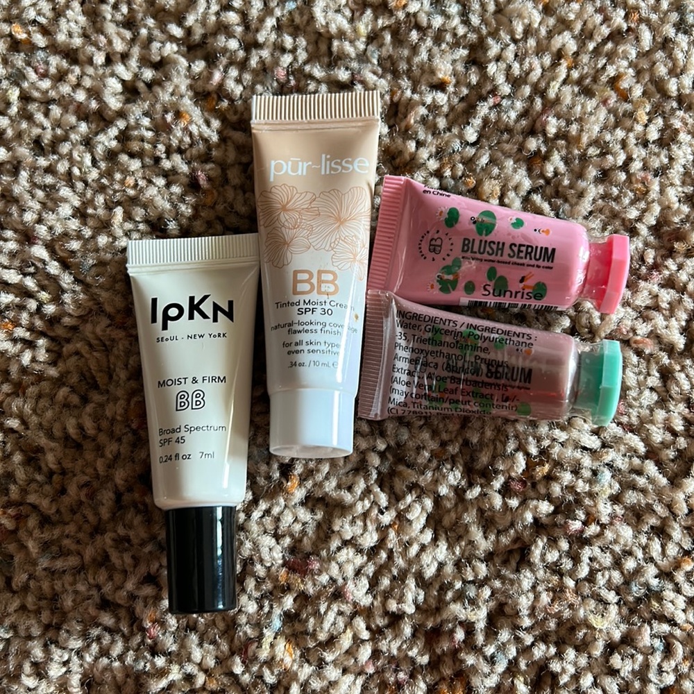 BB cream pur-lis and Ipkn. Blush serum and glow serum